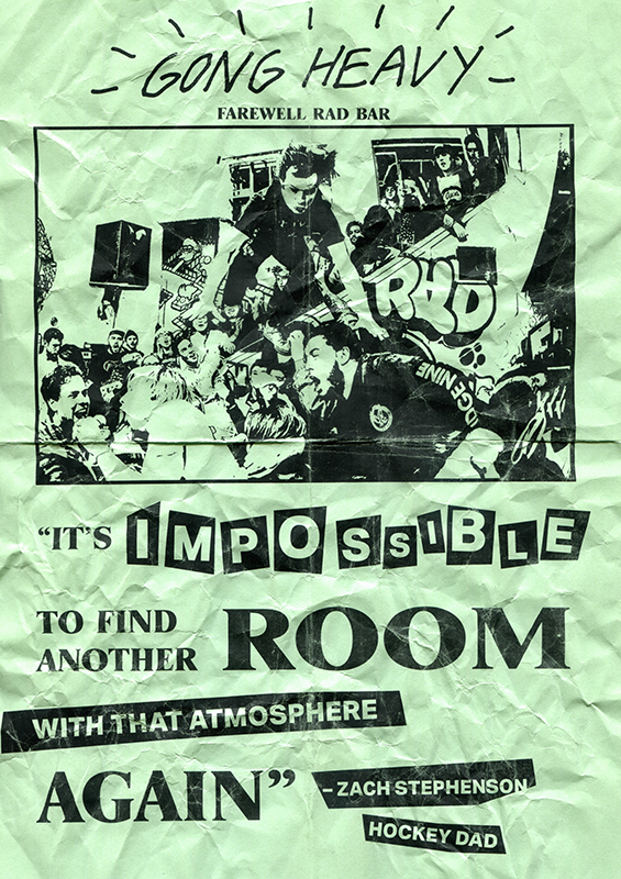 rad bar poster design