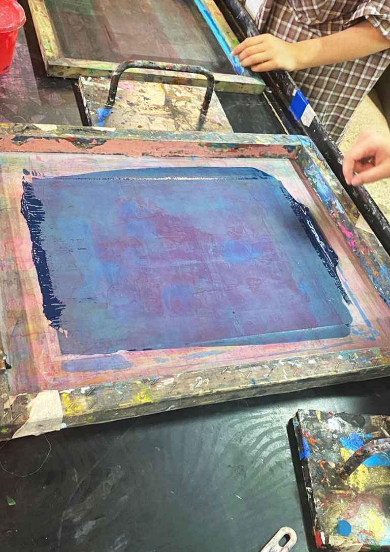 Image of screenprinting process