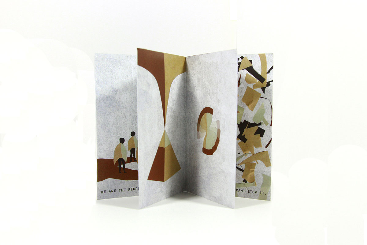 Image of the zine on white taxtured paper