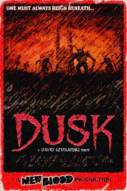 A red cover titled 'Dusk' showing horror creatures in a field.